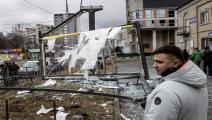 مبان متضررة في كييف من القصف الروسي 