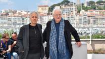 تافرنييه وكولي مع "رحلة عبر السينما الفرنسية" في "كانّ 2016" (لُوِيك فونانس/فرانس برس)