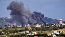 غارة إسرائيلية على قرية جبين اللبنانية، لبنان 25 مايو 2024 (فرانس برس)
