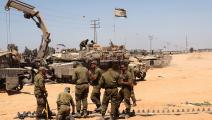 جنود إسرائيليون على حدود غزة 18 يونيو 2024 (Getty)
