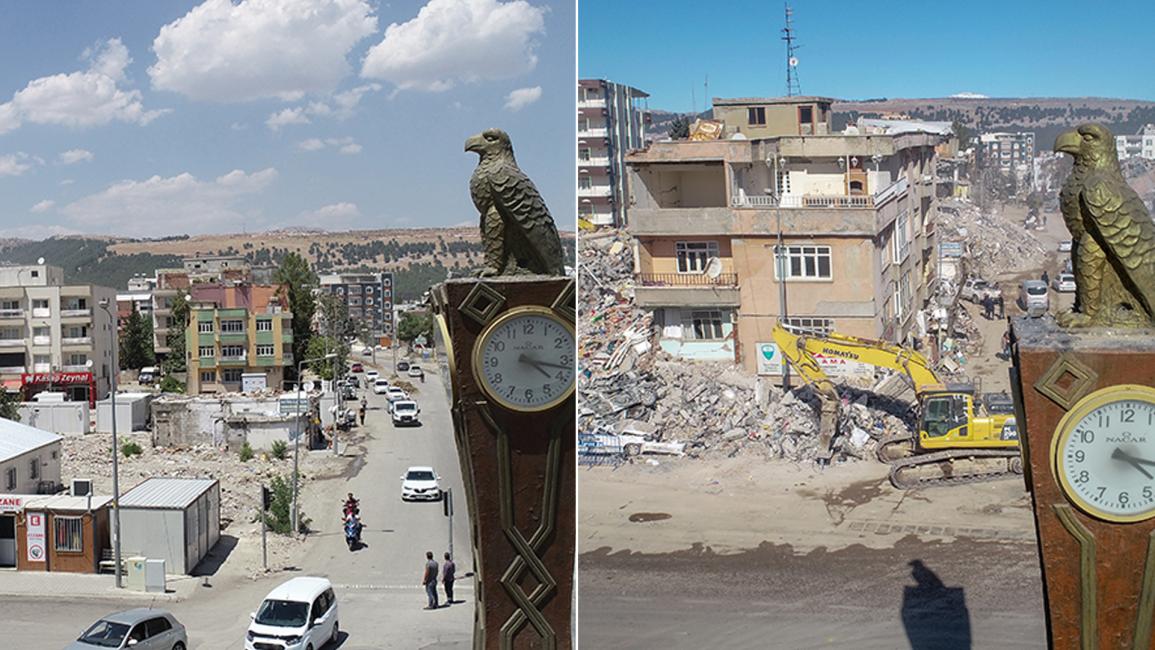 صور تظهر المناطق التي تعرضت للزلزال في تركيا منذ ستة أشهر مقارنة مع وضعها الحالي (Sercan Kucuksahin-Volkan Kasik/Getty)
