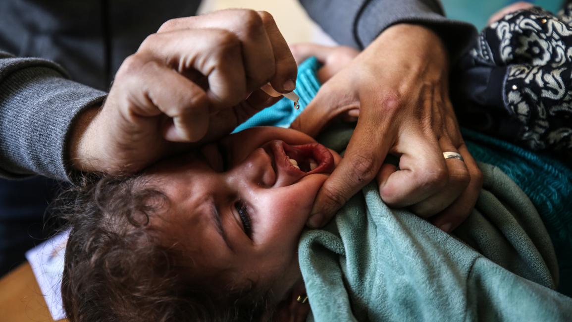 التلقيح ضد شلل الأطفال في بداية العام الجاري (مجدي فتحي/ Getty)