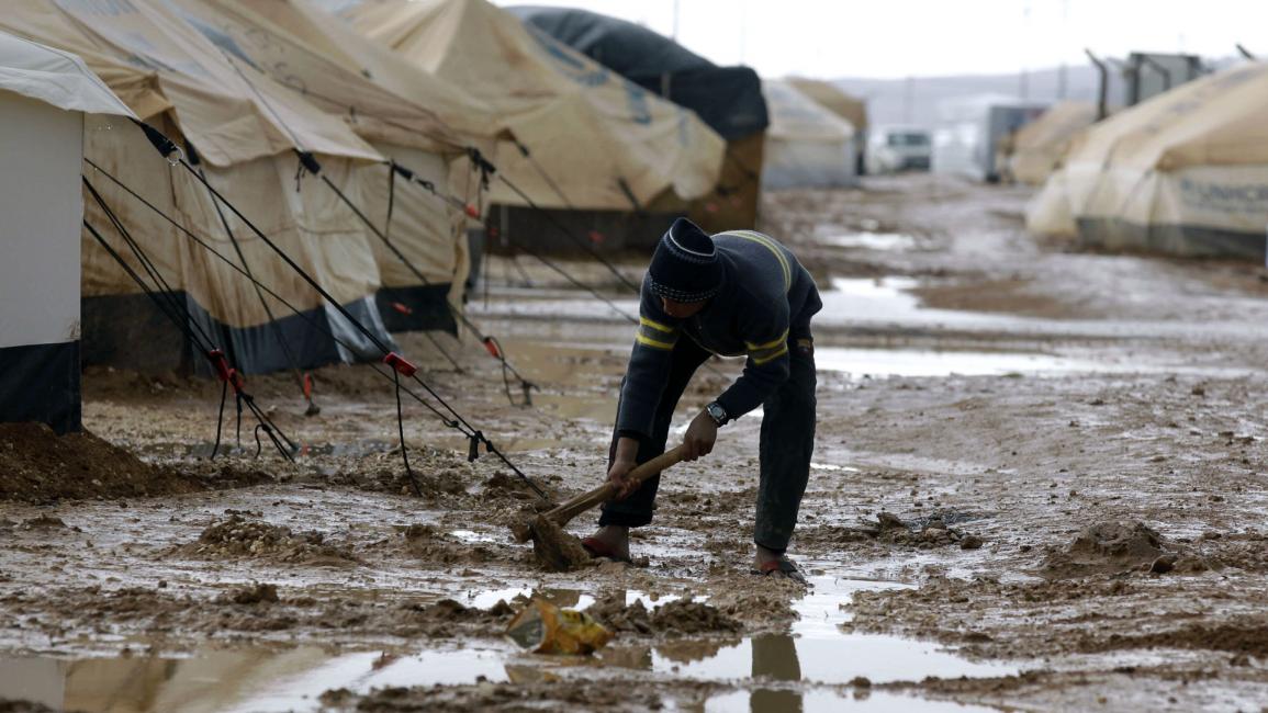 مخيم الزعتري في الشتاء