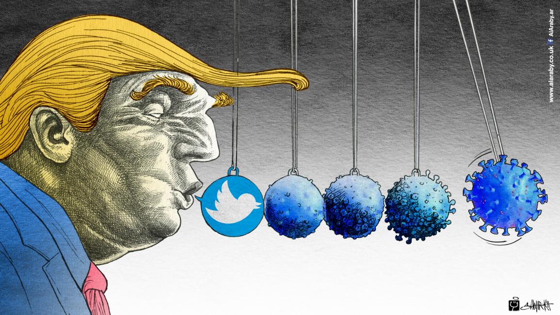 كاريكاتير تغريدات ترامب / حبدري