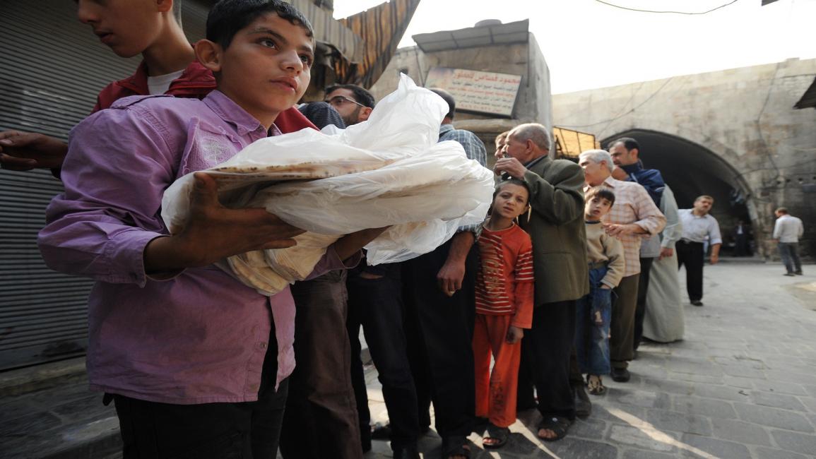 طوابير الخبز في حلب