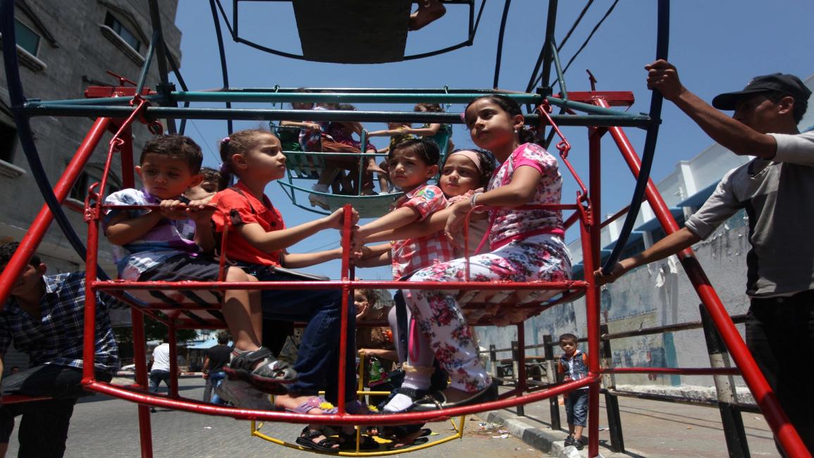أطفال فلسطين في العيد (فرانس برس)