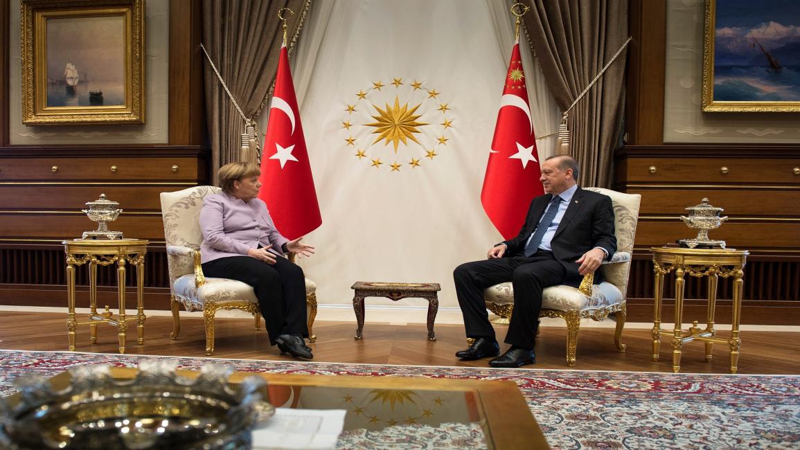 أردوغان وميركل في أنقرة 2فبراير 2017 جيتي