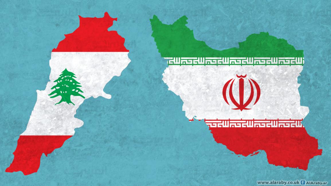 خريطة إيران ولبنان