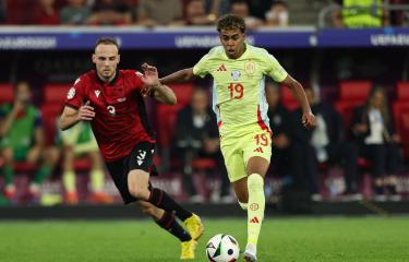 شارك لامين يامال في المباراة ضد ألبانيا باليورو، 26 يونيو 2024 (غرزيغورز وغدا/Getty)