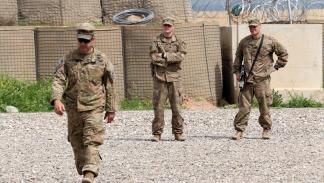 جنود أميركيون بقاعدة عسكرية جنوبي الموصل، 26 مارس 2020 (الأناضول)