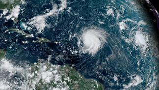 إعصار بيريل يشتد في المحيط الأطلسي، (الصورة لإعصار لي)، 8 سبتمبر 2023 (Getty)