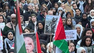تظاهرات في الدنمارك تضامنا مع غزة (العربي الجديد)