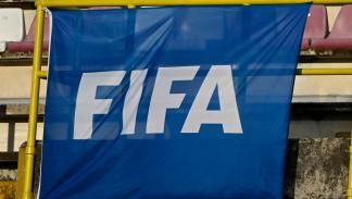 شعار الاتحاد الدولي لكرة القدم فيفا في ملعب أريشي، 27 أوكتوبر/تشرين الأول 2023 (Getty)