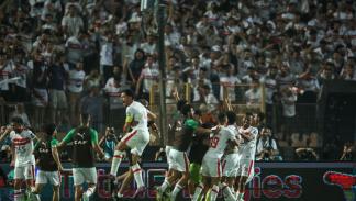 احتفال لنادي الزمالك المصري على ملعب القاهرة، 19 مايو/أيار 2024 (Getty)