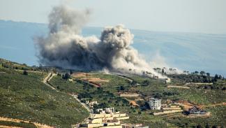 غارة إسرائيلية على بلدة الخيام، جنوب لبنان 23 مارس 2024 (ربيع ضاهر/فرانس برس)
