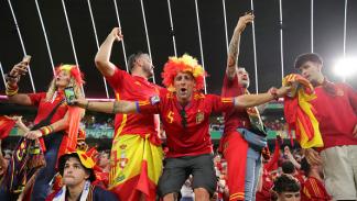 جماهير إسبانيا خلال موقعة بلادهم أمام فرنسا في 09 يوليو 2024 (ستيفان ماتزكي/Getty)
