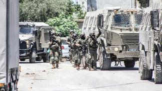 قوات الاحتلال في مخيم بلاطة، 16 يوليو 2024 (Getty)