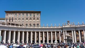 ساحة القديس بطرس في الفاتيكان خلال صلاة الأحد، 28 يوليو 2024 (ستيفانو كوستانتينو/Getty)
