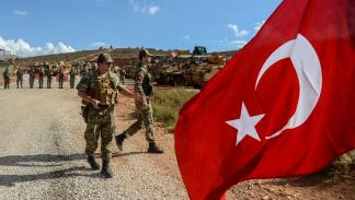 عناصر من الجيش التركي قرب الحدود السورية، 10 أكتوبر 2017 (فرانس برس)