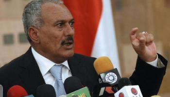 الرئيس اليمني الراحل علي عبدالله صالح 20 فبراير 2011 (Getty)