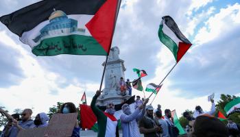 سياسة/تضامن مع الفلسطينيين بواشنطن/(ياسين أوزتورك/الأناضول)