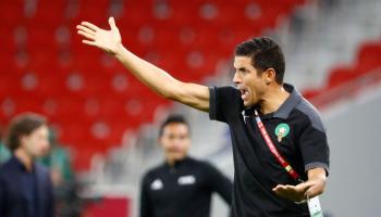 قاد عموتة منتخب المغرب في كأس العرب بقطر عام 2021 (خالد دسوقي/Getty)