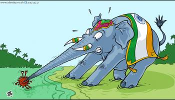 كاريكاتير الهند وكورونا / حجاج