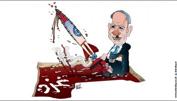 كاريكاتير نتنياهو والعدوان على غزة / نجم 