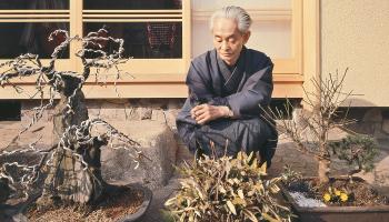كواباتا في حديقة منزله بكاماكورا (اليابان)، آذار/ مارس 1970