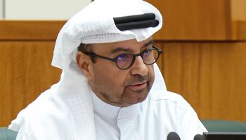 وزير المالية الكويتي  سعد البراك في جلسة بالبرلمان (getty)