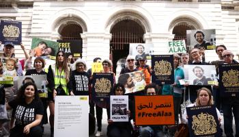 وقفة احتجاجية في لندن لإطلاق سراح علاء عبد الفتاح المسجون في مصر