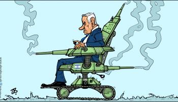 كاريكاتير معركة البقاء في السلطة / حجاج