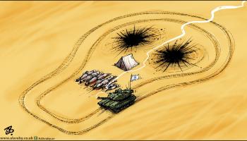 كاريكاتير حرب الإبادة الاسرائيلية/ حجاج