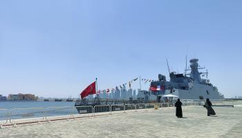 الفرقاطة التركية TCG Kınalıada في ميناء الدوحة 23 يوليو 2024 (العربي الجديد)