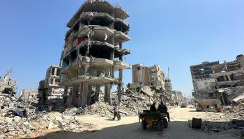 دمار كامل لمباني غزة/14 يونيو 2024، (دعاء الباز/ Getty)
