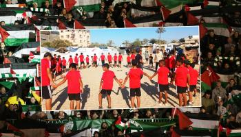 حرص الاتحاد الفلسطيني على توفير الألبسة الرياضية للأطفال (الاتحاد الفلسطيني/Getty)