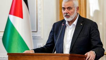 إسماعيل هنية  رئيس المكتب السياسي لحركة حماس، طهران 26 مارس 2024 (فرانس برس)
