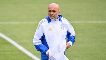 سباليتي خلال تدريبات منتخب إيطاليا، 14 يونيو 2024 (ألبرتو بيزولي/فرانس برس)