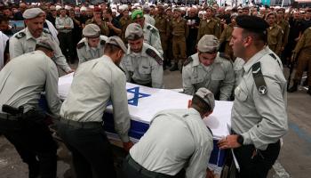 نعش أحد قتلى الجيش الإسرائيلي 16 يونيو 2024 (Getty)