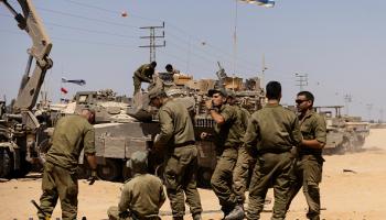 جنود الاحتياط الإسرائيليين قرب الحدود مع غزة، 18 يونيو 2024 (Getty)