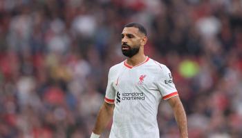 محمد صلاح على ملعب أولد ترافورد في 1 سبتمبر 2024 في مانشستر (كاثرين إيفيل/Getty)