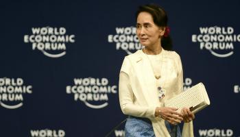 زعيمة حكومة ميانمار أونغ سان سو كيYE AUNG THU/AFP
