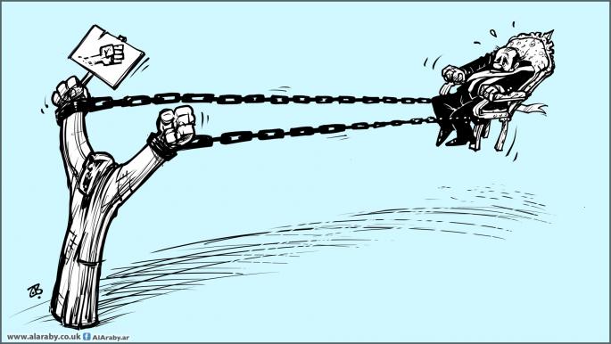 كاريكاتير غير جاهز للنشر ثورة الشعب / حجاج
