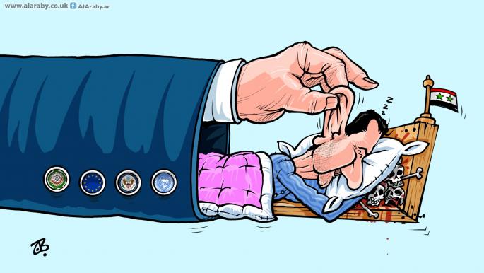 كاريكاتير المجتمع الدولي والنظام السوري / حجاج