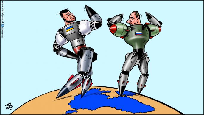 كاريكاتير حرب اوكرانيا في البحر الاسود / حجاج