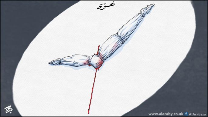 كاريكاتير اكفان غزة / حجاج