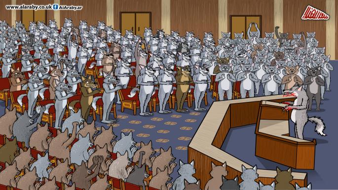 كاريكاتير خطاب نتنياهو في الكونغرس / المهندي