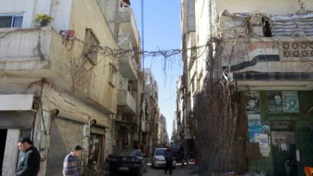 مخيم حمص للاجئين الفلسطينيين، 21 يناير 2013 (Getty)