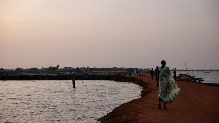 يكافح النازحون في جنوب السودان الفيضانات. 30 نوفمبر 2023 (Getty)