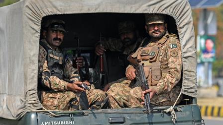 عناصر من الجيش الباكستاني، إسلام أباد 5 فبراير 2024 (عامر قريشي/فرانس برس)